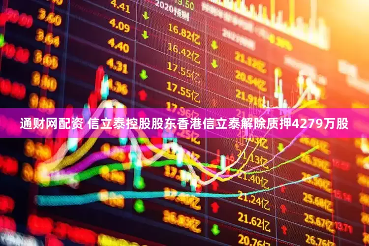通财网配资 信立泰控股股东香港信立泰解除质押4279万股