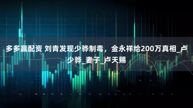 多多赢配资 刘青发现少骅制毒，金永祥给200万真相_卢少骅_妻子_卢天赐