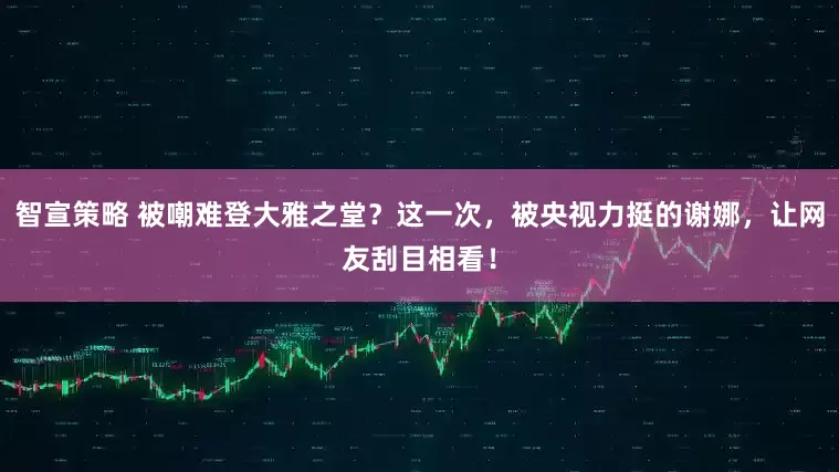 智宣策略 被嘲难登大雅之堂？这一次，被央视力挺的谢娜，让网友刮目相看！